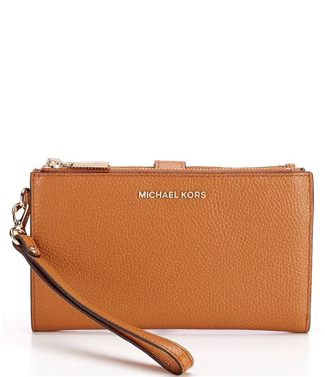 michael kors double zip wristlet diagonal blk|wristlet michael kors outlet.